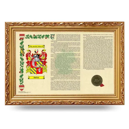 Kottur Armorial Landscape Framed - Gold