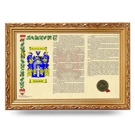 Krahenbuhl Armorial Landscape Framed - Gold