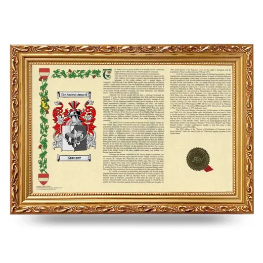 Krauzer Armorial Landscape Framed - Gold