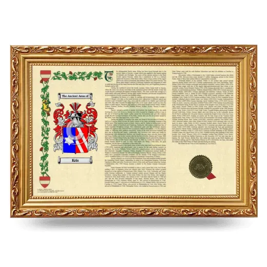 Kris Armorial Landscape Framed - Gold
