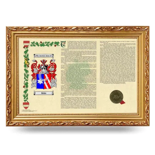 Kriss Armorial Landscape Framed - Gold