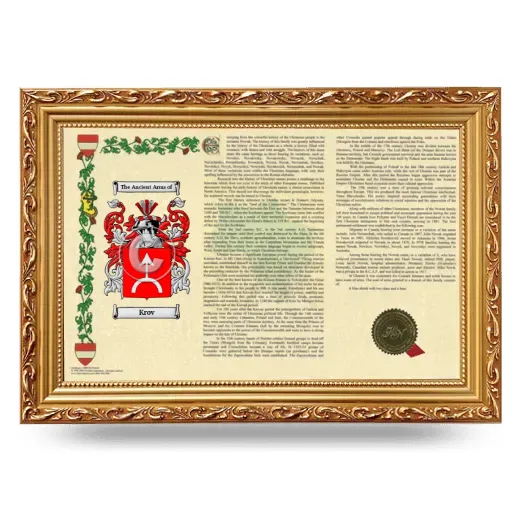 Krov Armorial Landscape Framed - Gold