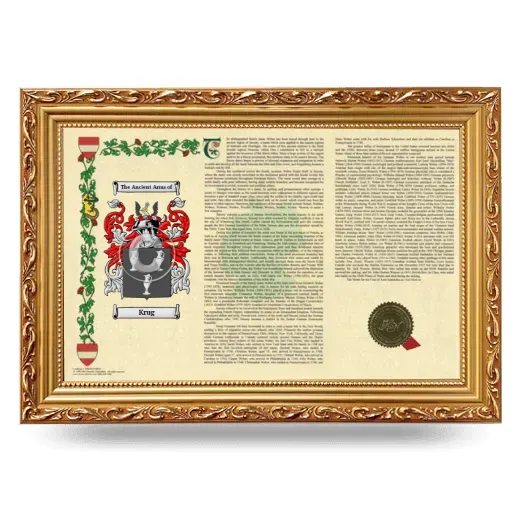 Krug Armorial Landscape Framed - Gold