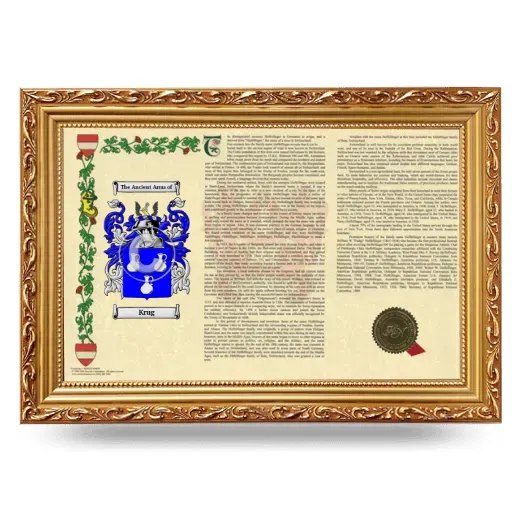 Krug Armorial Landscape Framed - Gold
