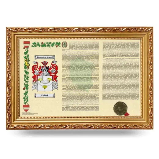 Kubiak Armorial Landscape Framed - Gold