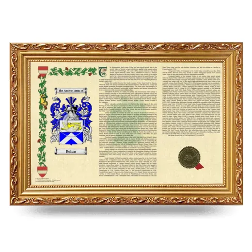 Kuhns Armorial Landscape Framed - Gold