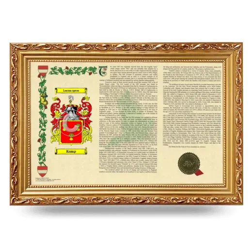 Kump Armorial Landscape Framed - Gold