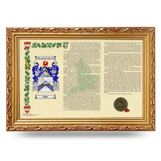 Kyse Armorial Landscape Framed - Gold