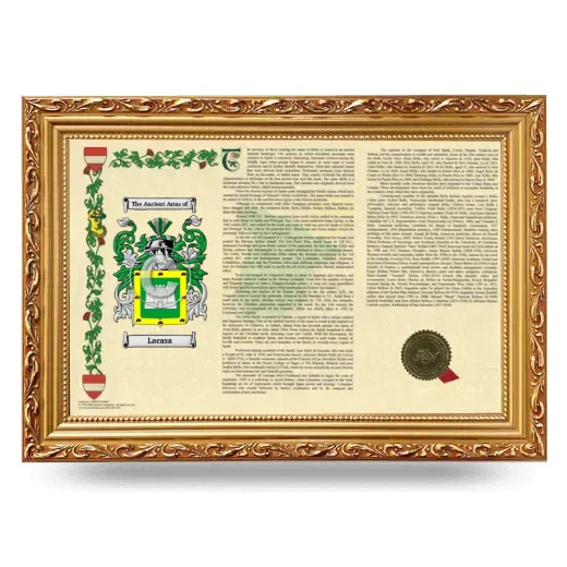 Lacasa Armorial Landscape Framed - Gold