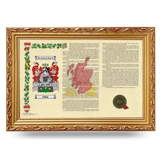Laing Armorial Landscape Framed - Gold