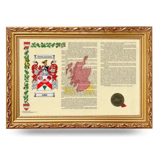 Lakie Armorial Landscape Framed - Gold