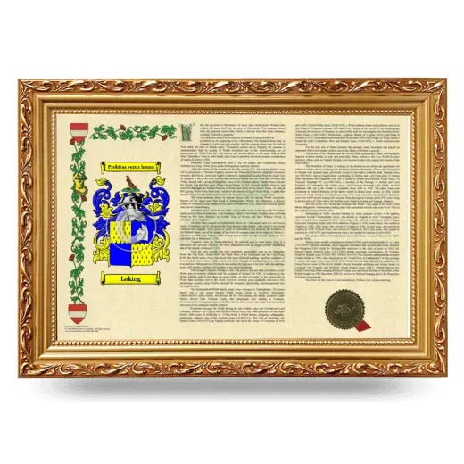 Laking Armorial Landscape Framed - Gold