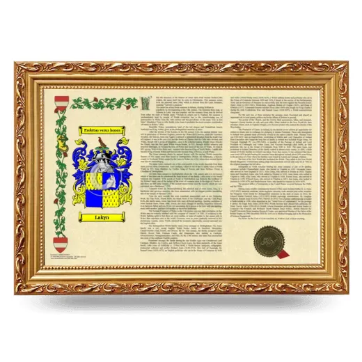 Lakyn Armorial Landscape Framed - Gold