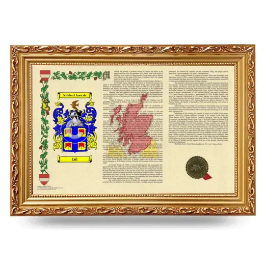 Lal Armorial Landscape Framed - Gold