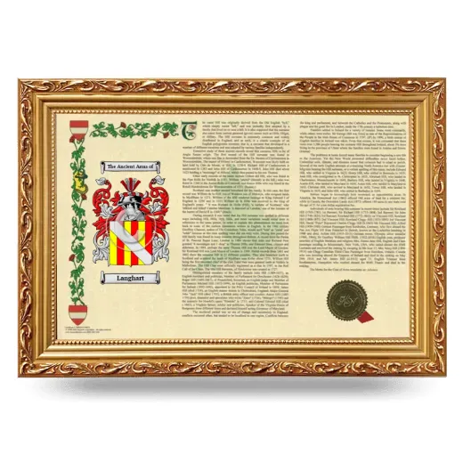 Langhart Armorial Landscape Framed - Gold