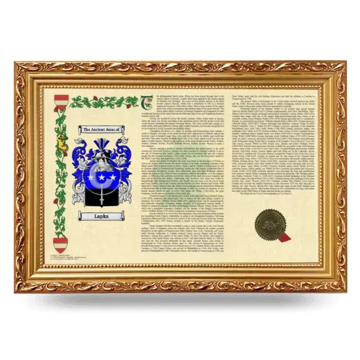 Lapka Armorial Landscape Framed - Gold