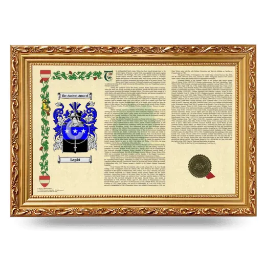 Lapki Armorial Landscape Framed - Gold