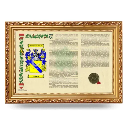 Lapotre Armorial Landscape Framed - Gold