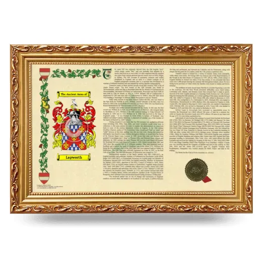 Lapworth Armorial Landscape Framed - Gold