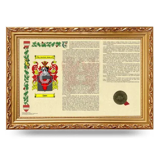 Lars Armorial Landscape Framed - Gold