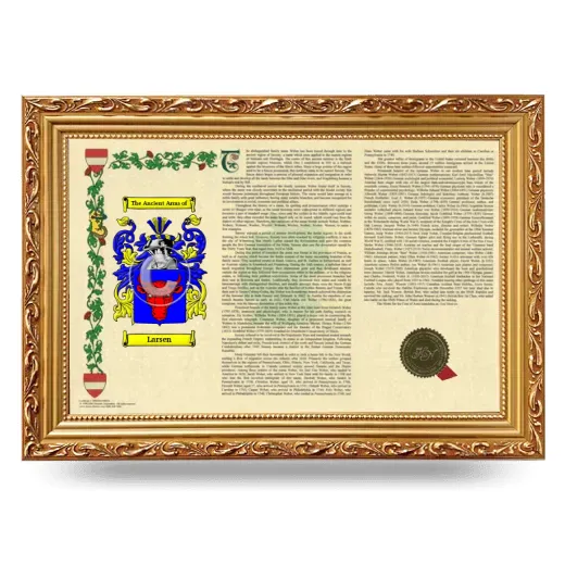 Larsen Armorial Landscape Framed - Gold