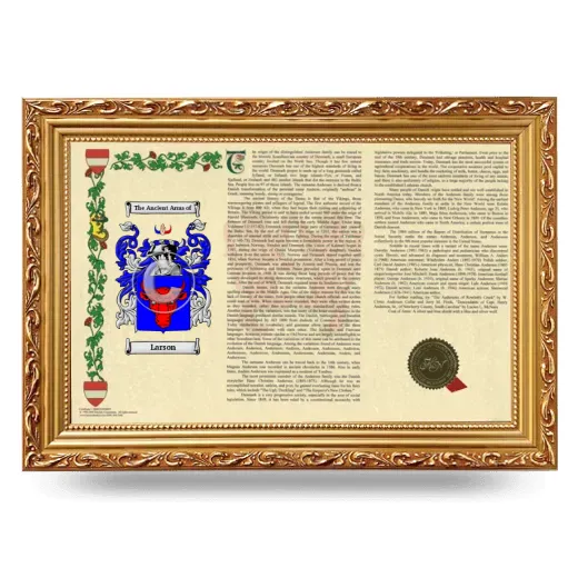 Larson Armorial Landscape Framed - Gold