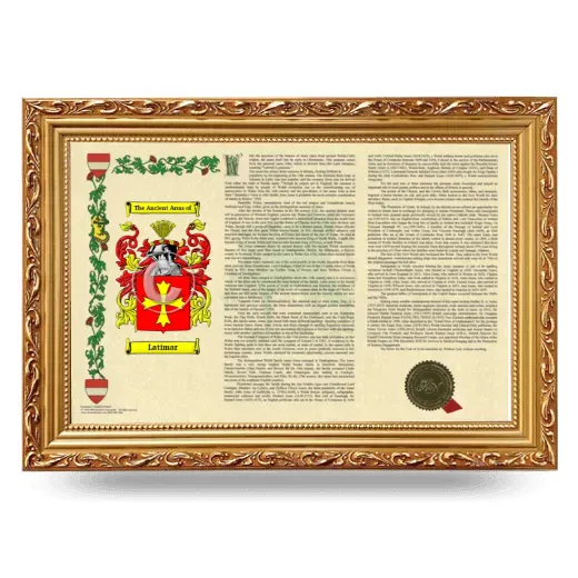 Latimar Armorial Landscape Framed - Gold