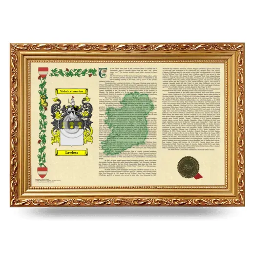 Lawless Armorial Landscape Framed - Gold