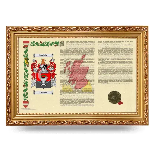 Lawrow Armorial Landscape Framed - Gold