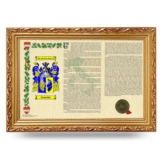 Lazzerini Armorial Landscape Framed - Gold