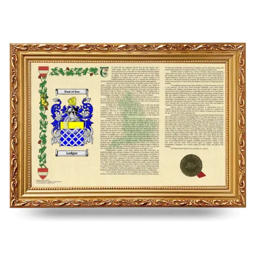 Ledgar Armorial Landscape Framed - Gold