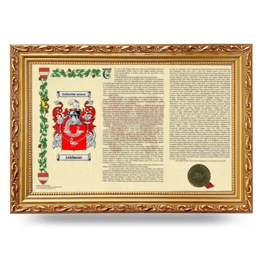 Leishman Armorial Landscape Framed - Gold