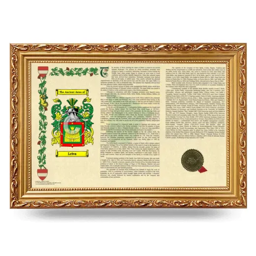 Leiva Armorial Landscape Framed - Gold