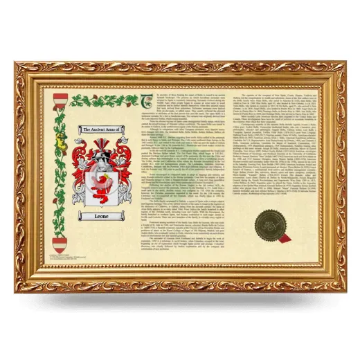 Leone Armorial Landscape Framed - Gold