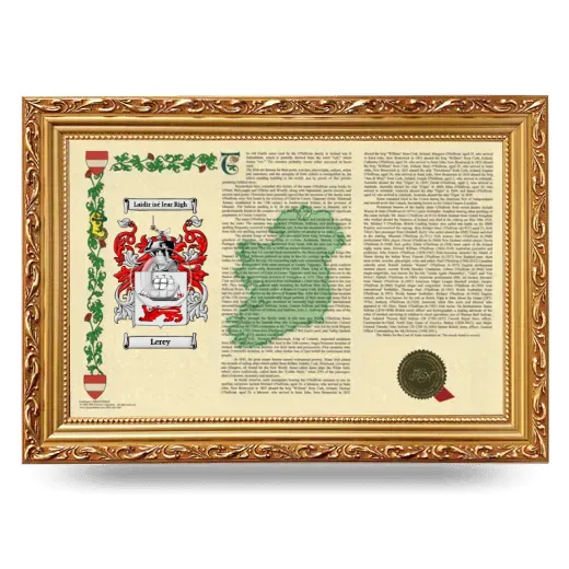 Lerey Armorial Landscape Framed - Gold