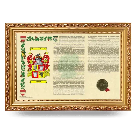 Lesch Armorial Landscape Framed - Gold