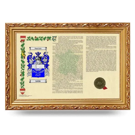 Lettie Armorial Landscape Framed - Gold