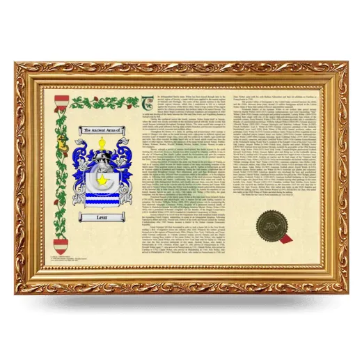 Leur Armorial Landscape Framed - Gold