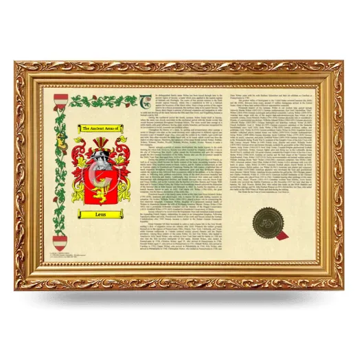 Leus Armorial Landscape Framed - Gold