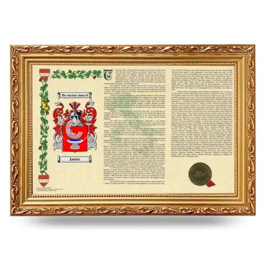 Leuto Armorial Landscape Framed - Gold