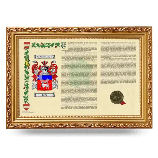 Leva Armorial Landscape Framed - Gold