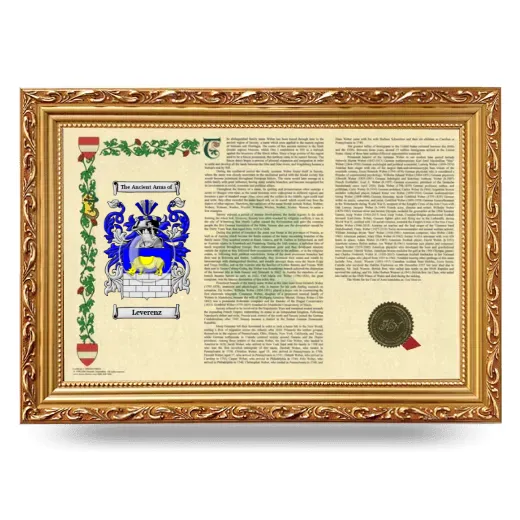 Leverenz Armorial Landscape Framed - Gold