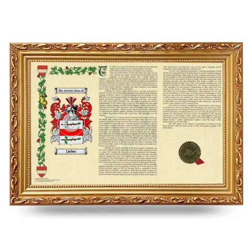 Lieber Armorial Landscape Framed - Gold