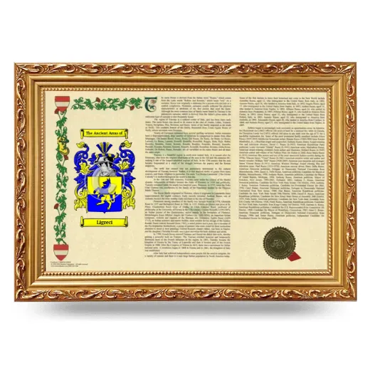Ligreci Armorial Landscape Framed - Gold