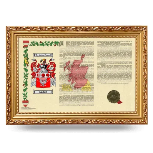 Lindant Armorial Landscape Framed - Gold