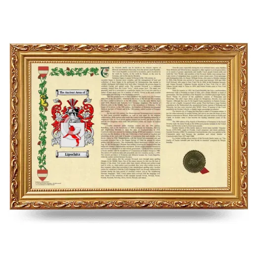 Lipschitz Armorial Landscape Framed - Gold