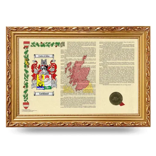 Lochland Armorial Landscape Framed - Gold