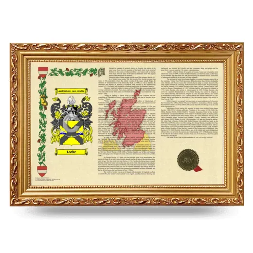 Locke Armorial Landscape Framed - Gold