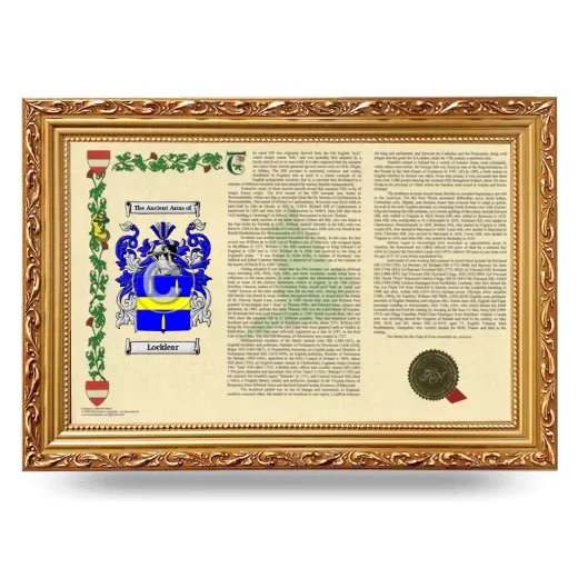 Locklear Armorial Landscape Framed - Gold