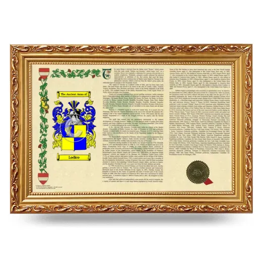 Lodico Armorial Landscape Framed - Gold
